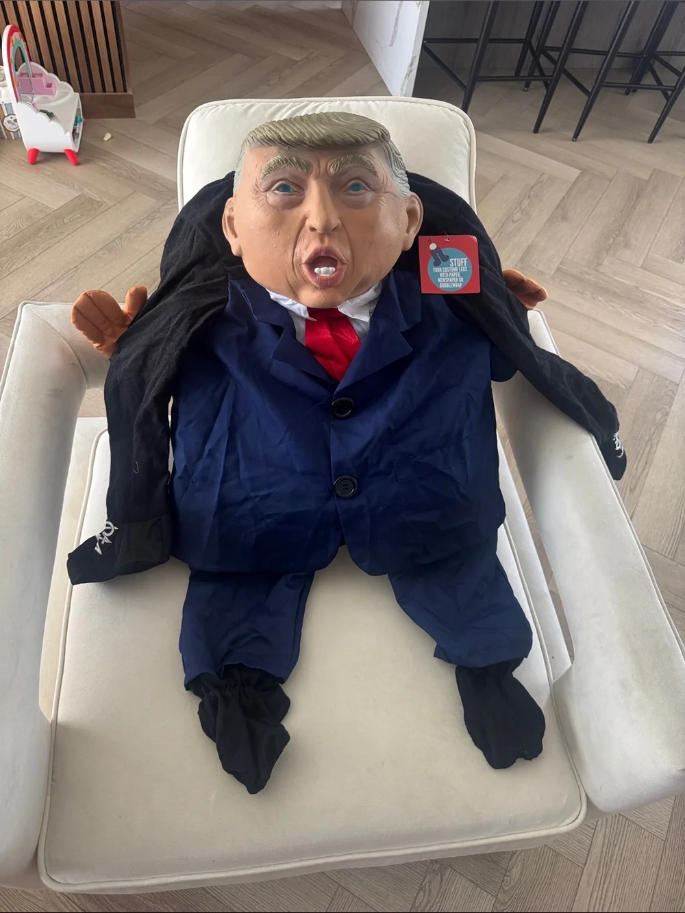 Kids Character Political Suit Costume in Navy with Red Tie